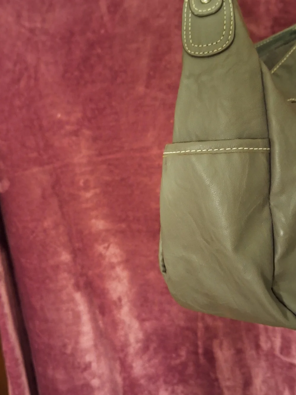 Rosetti Olive Green Shoulder Bag with Front Zips